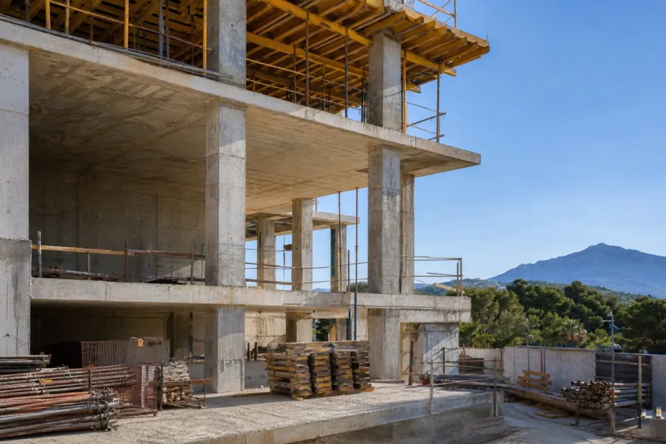 Villa en construcción con vistas al mar en Estepona